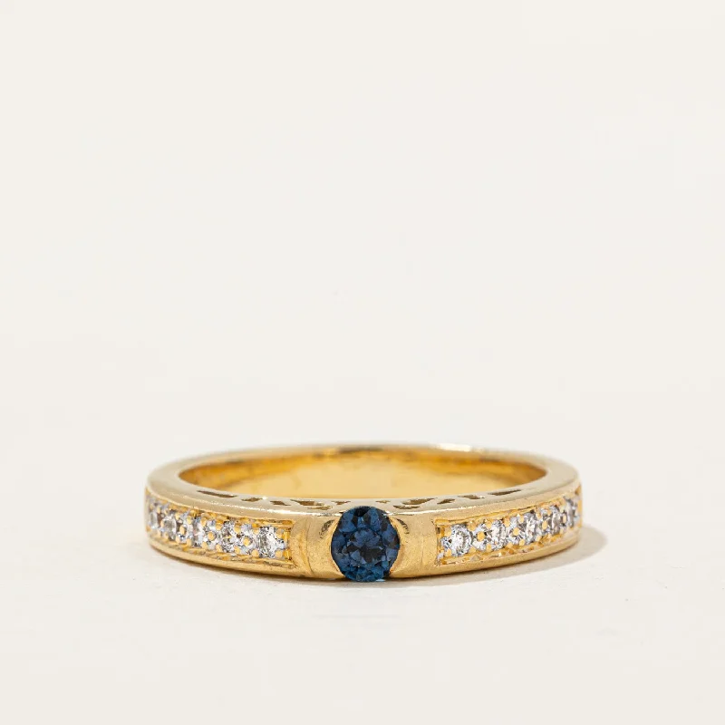 Diamond & Sapphire Ring | 0.22ctw, 0.18ct | SZ 7.75 |