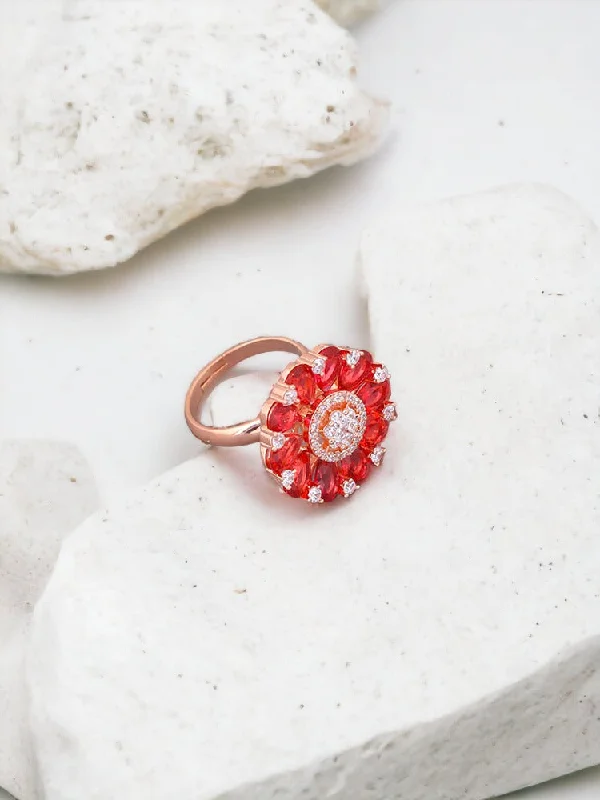 celestial moonstone ring gold Rani Fotini Zirconia Ring