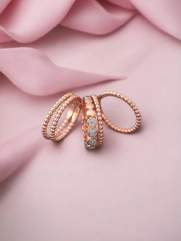 simple sapphire wedding band Rose Gold Geary Zirconia Ring
