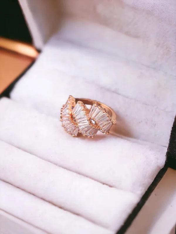 tiny star constellation bracelet Rose Gold Geeth Zirconia Ring