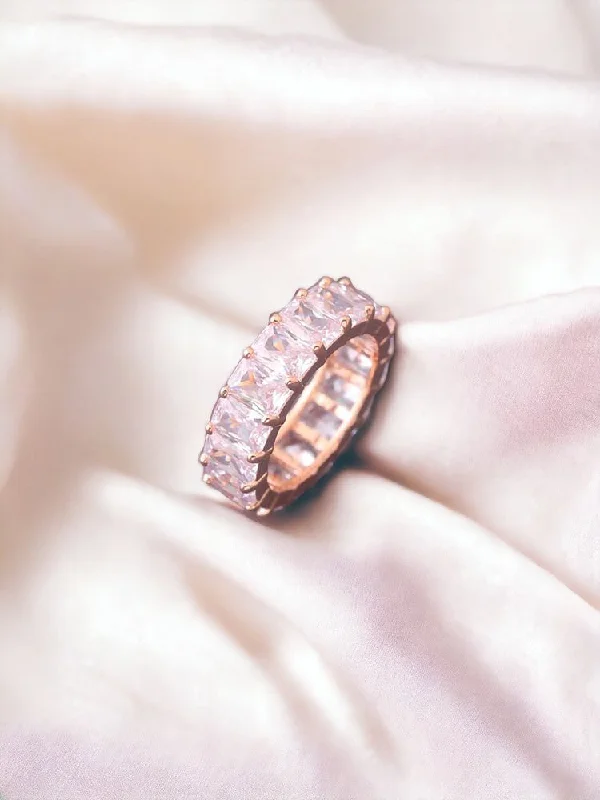 dainty sapphire stacking rings Rose Gold Keily Zirconia Ring
