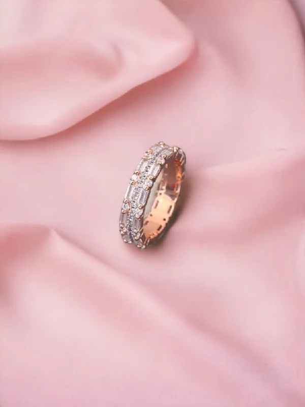 vintage art deco sapphire ring Rose Gold Ridhi Zirconia Ring