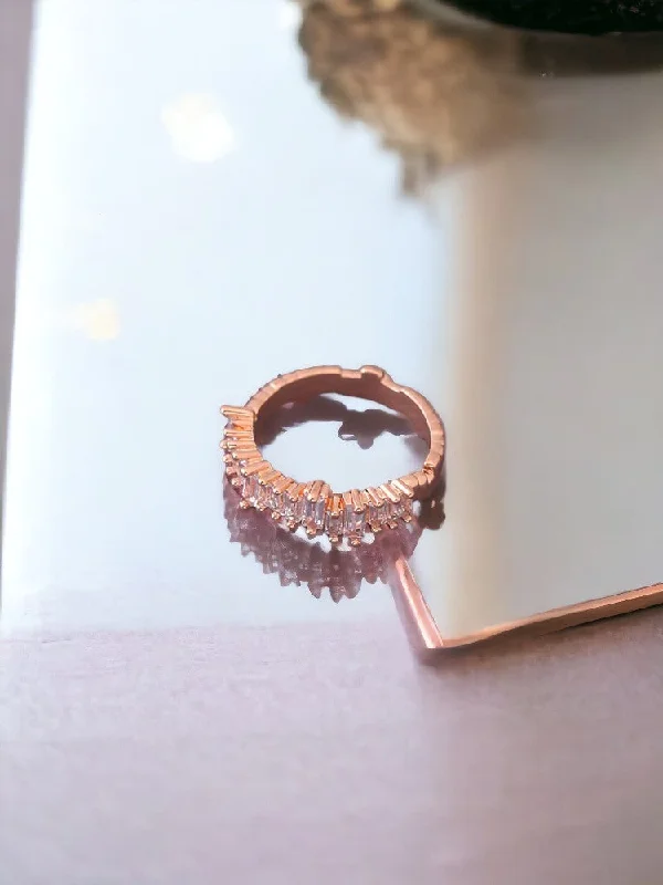 multi-gemstone eternity band Rose Gold Saoirse Zirconia Ring