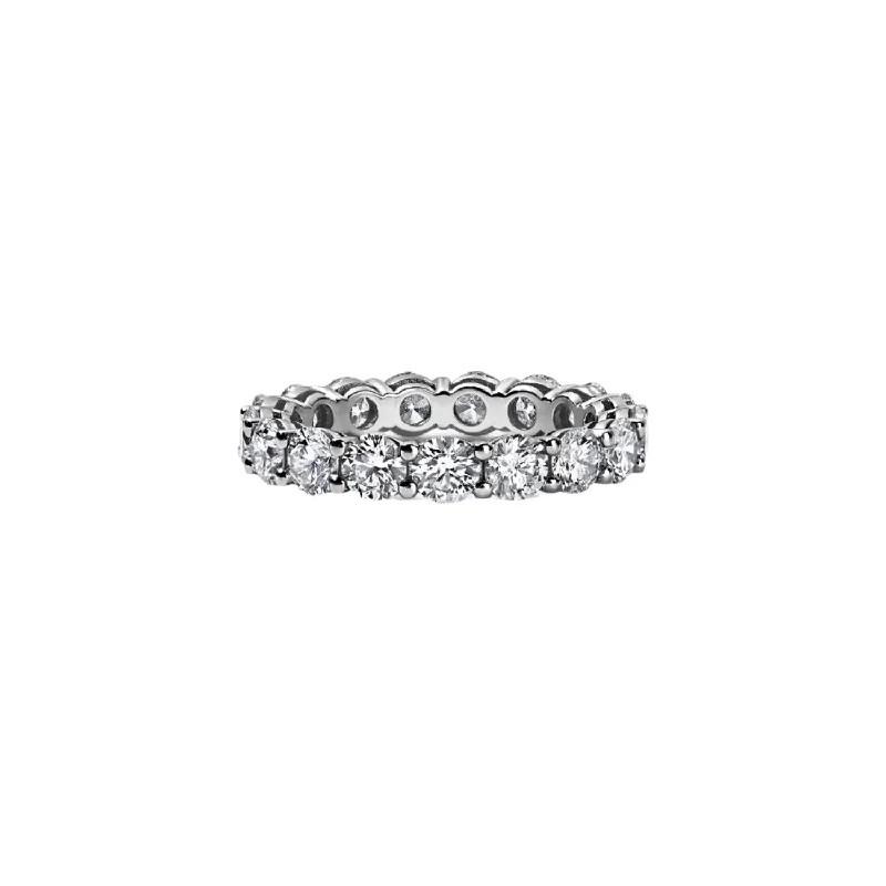 adjustable silver cuff bracelet Round Eternity Band 3.03ct