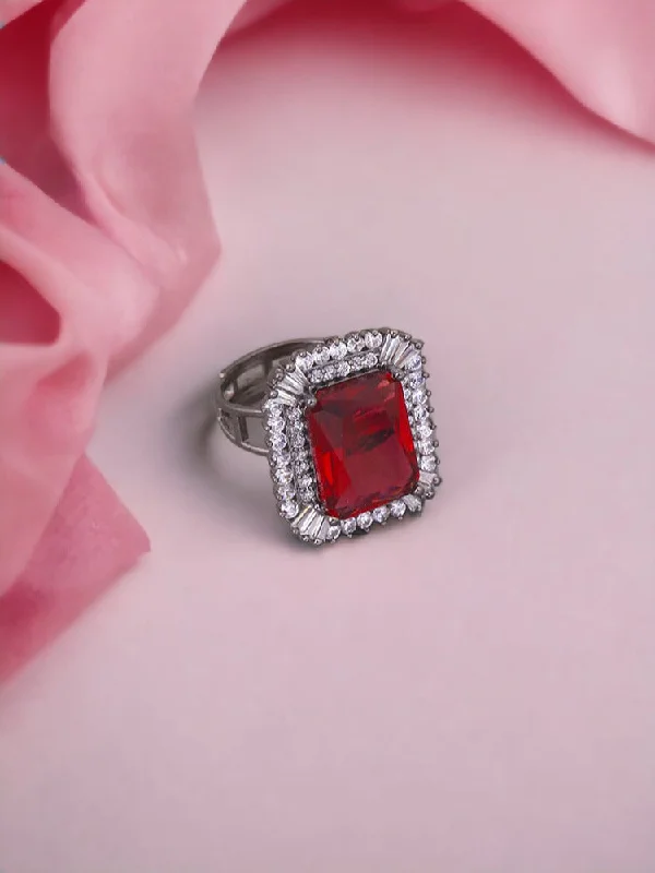 celestial sun and moon earrings Ruby Glykeria Adjustable Ring
