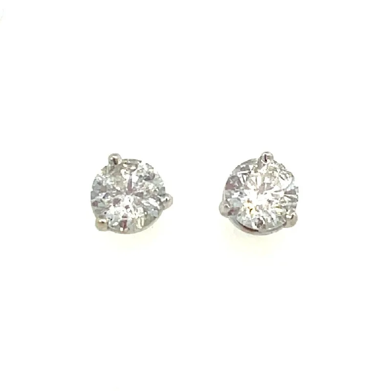 SallyK Collection 3ctw Multi-Faceted Diamond Stud Earrings