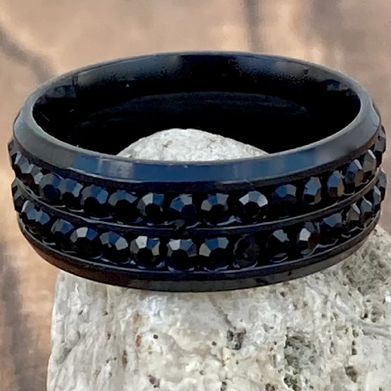 Sanity's Bling Band - Double Row - Black - R177