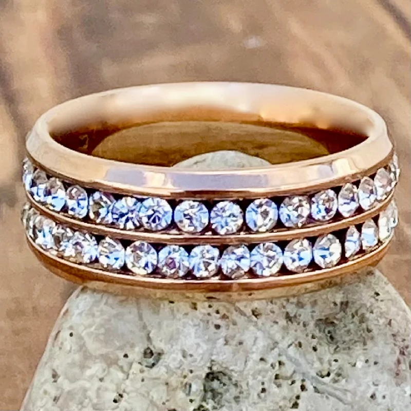 Sanity's Bling Band - Double Row - Rose Gold - R176