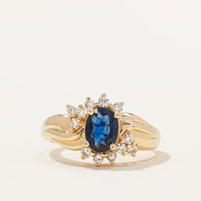 Sapphire & Diamond Ring | 0.75ct, 0.18ctw | SZ 5.75 |