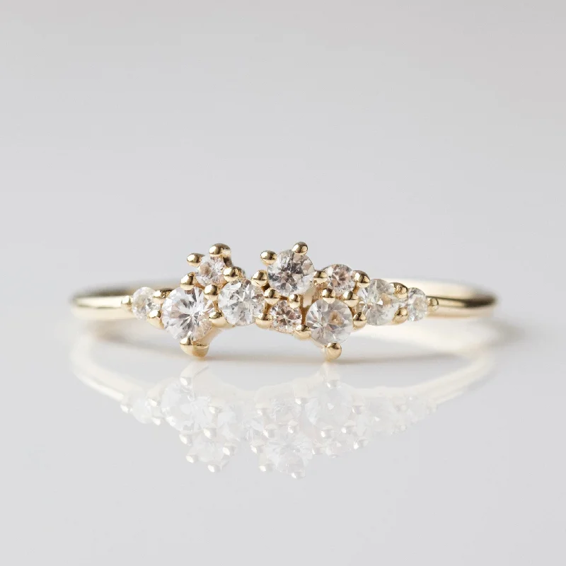 gothic bat ring sterling silver Celestia Sapphire & Diamond Scatter Ring