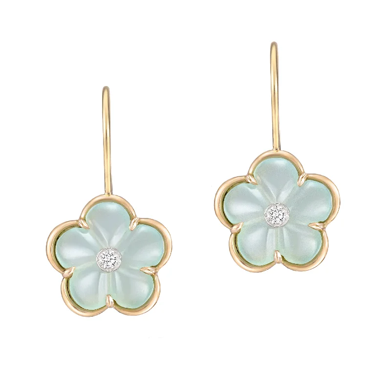 infinity heart necklace personalized Seafoam Fiore Earrings