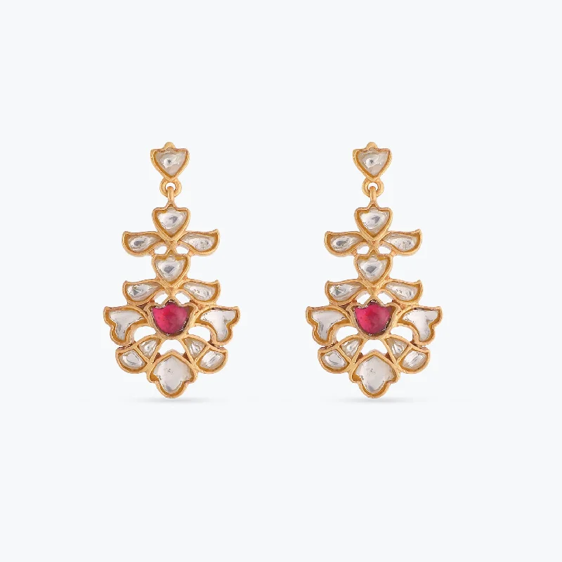 Shashi Gold Plated Jadau Silver Earrings