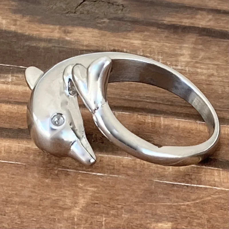 Silver Dolphin Ring - R179