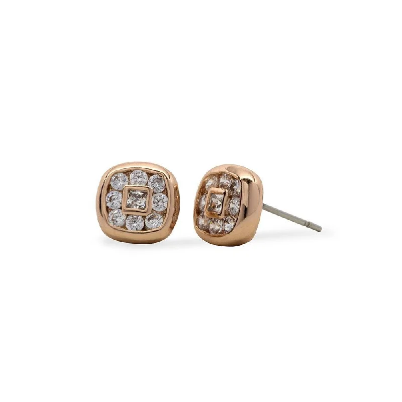 sterling silver infinity bracelet Square Pave Stud Earrings