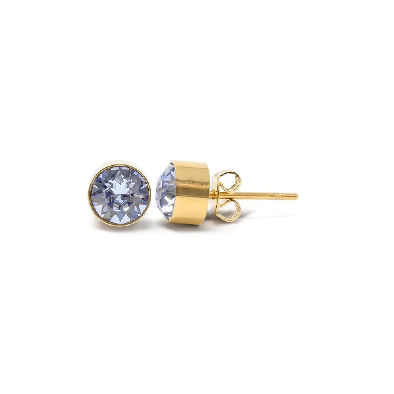 gothic black onyx ring men Stainless Steel Stud Earring December Birthstone Gold Plated