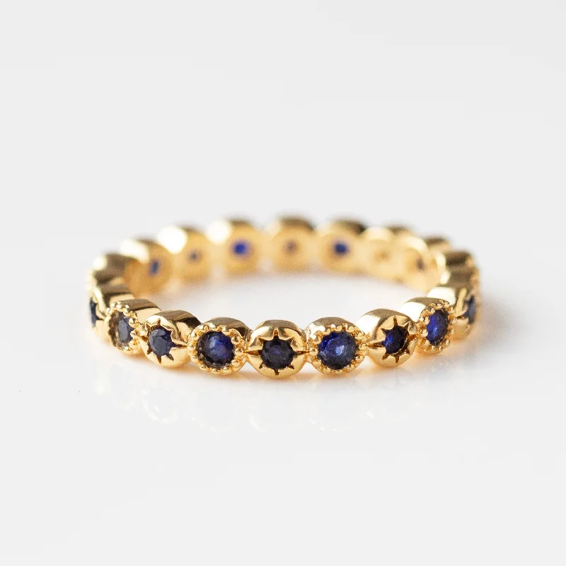 vintage filigree engagement ring Sapphire Constellation Eternity Ring