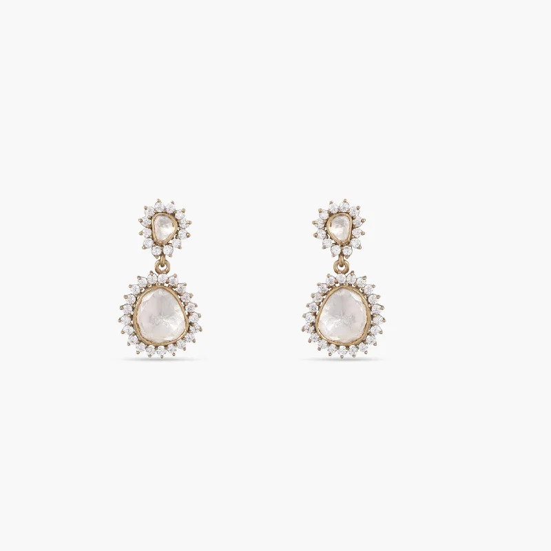 Starlight Moissanite Silver Drop Earrings