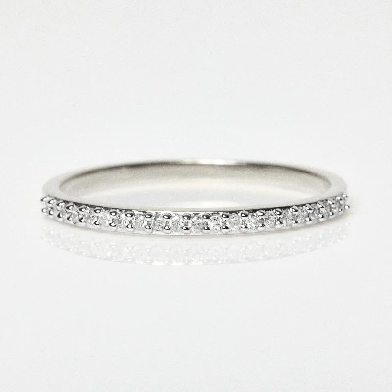dainty chain bracelet layered Diamond Pave Eternity Band