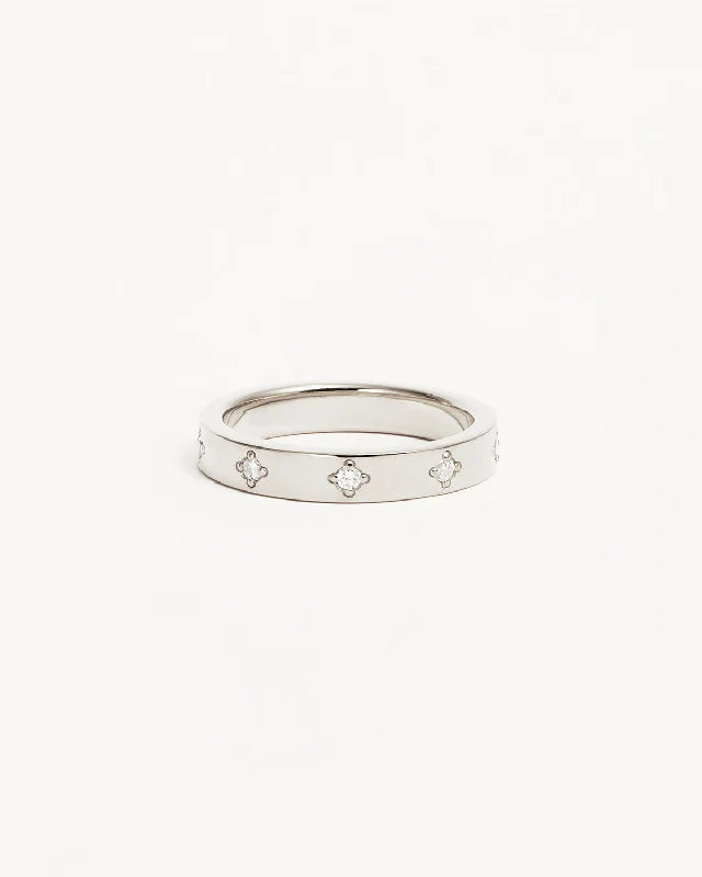 chunky boho turquoise ring Sterling Silver Infinite Light Ring