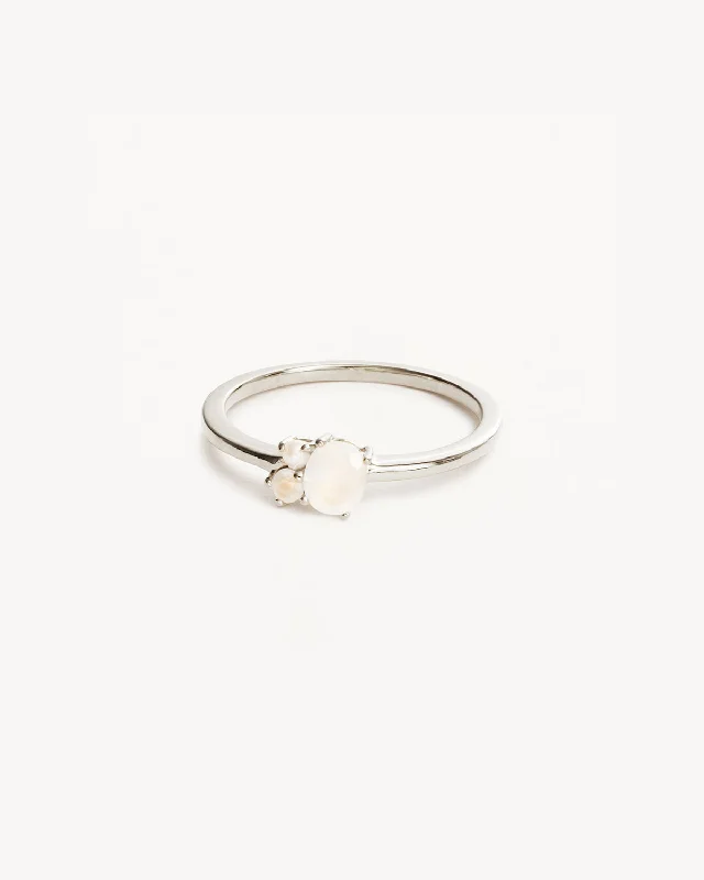 minimalist gold bracelet thin Sterling Silver Kindred Birthstone Ring - June