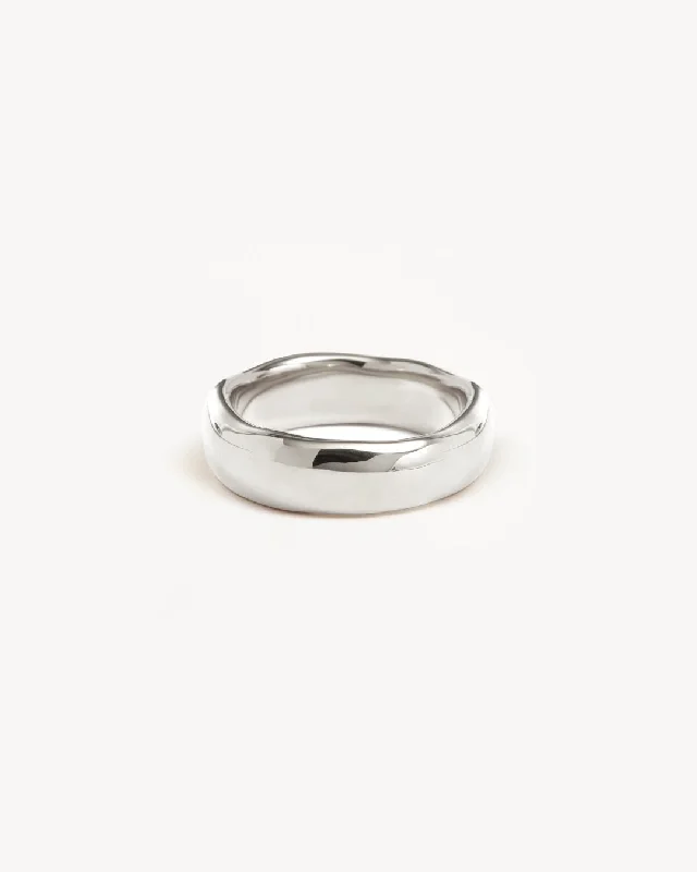 aquamarine and diamond wedding ring Sterling Silver Lover Bold Ring