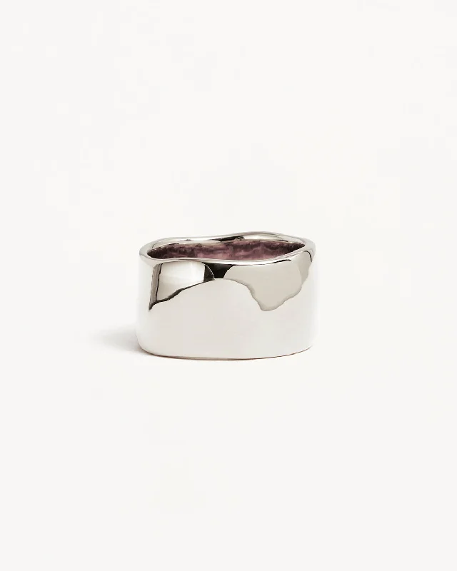 simple gold stacking rings Sterling Silver Muse Ring