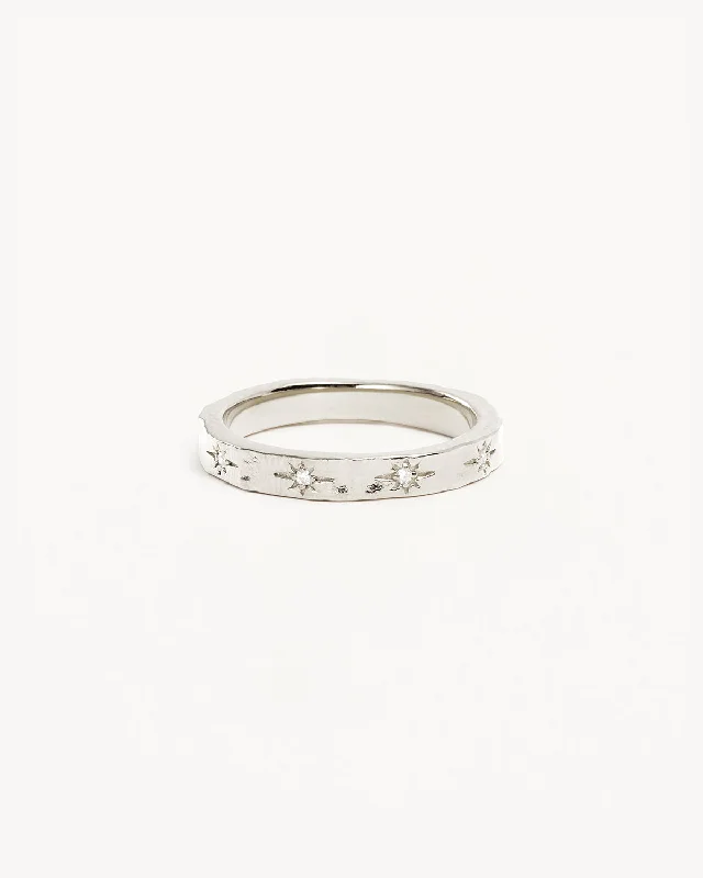 natural garnet gemstone ring Sterling Silver Stardust Ring