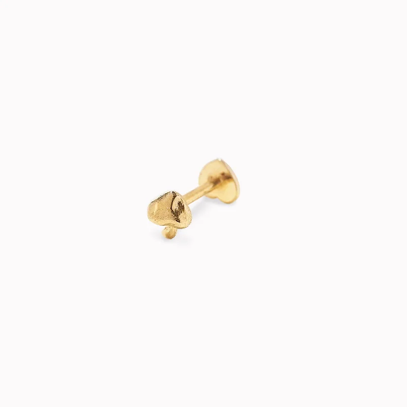celestial star ring gold Tiny Mushroom Stud