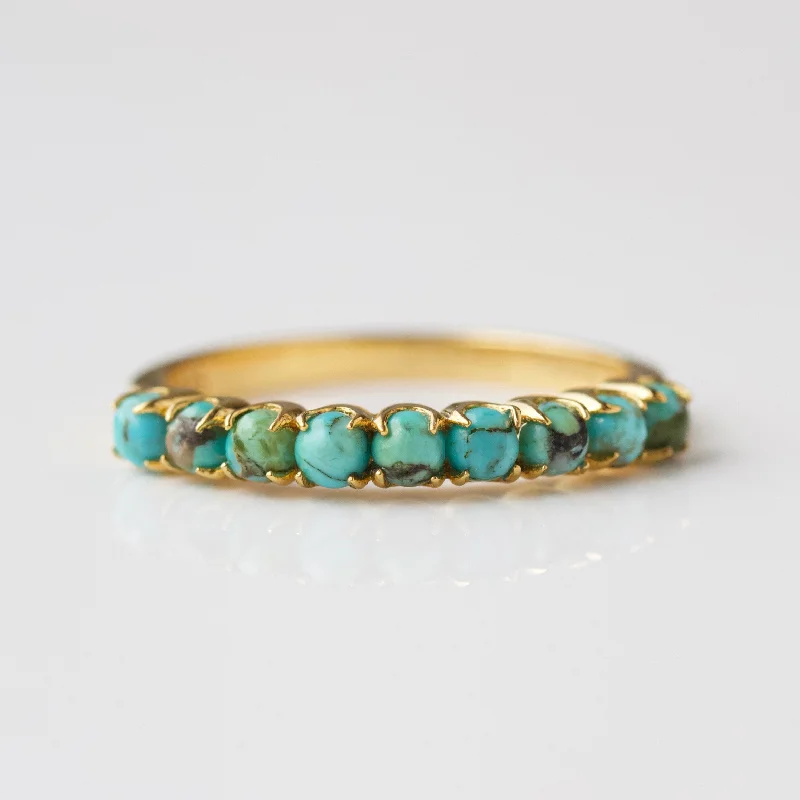 bezel set engagement ring modern Turquoise Stacking Ring
