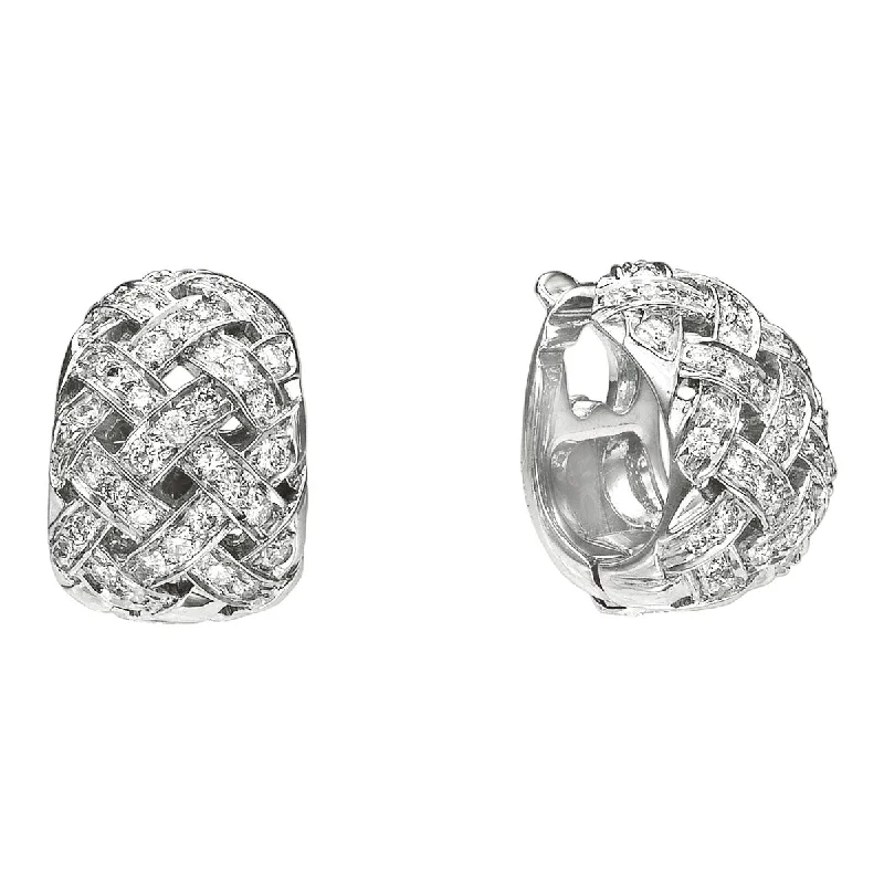 infinity knot wedding band Vannerie Diamond Pave Huggies