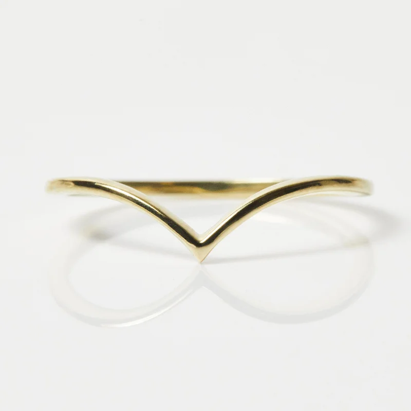 rose gold bar bracelet personalized Wishbone Stacking Ring