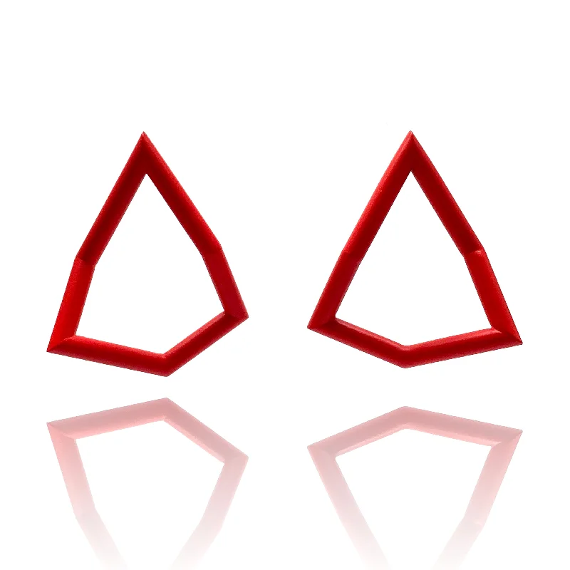 geometric diamond earrings gold Yu Hiraishi  - Bridge Earrings