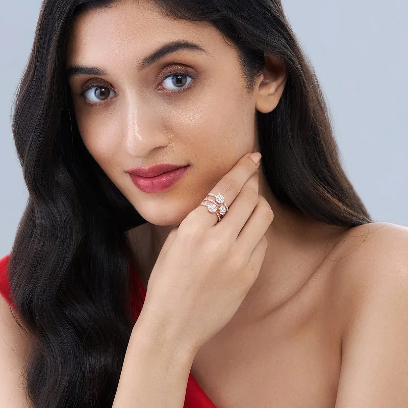 black diamond stud earrings Zircon Finger Ring 139175