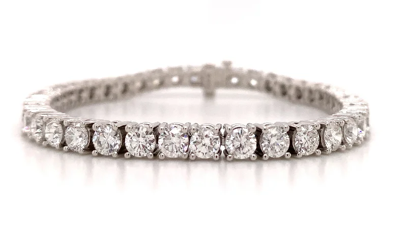 dainty gemstone chain bracelet 10.00ct t.w. Diamond Tennis Riviere Line Bracelet