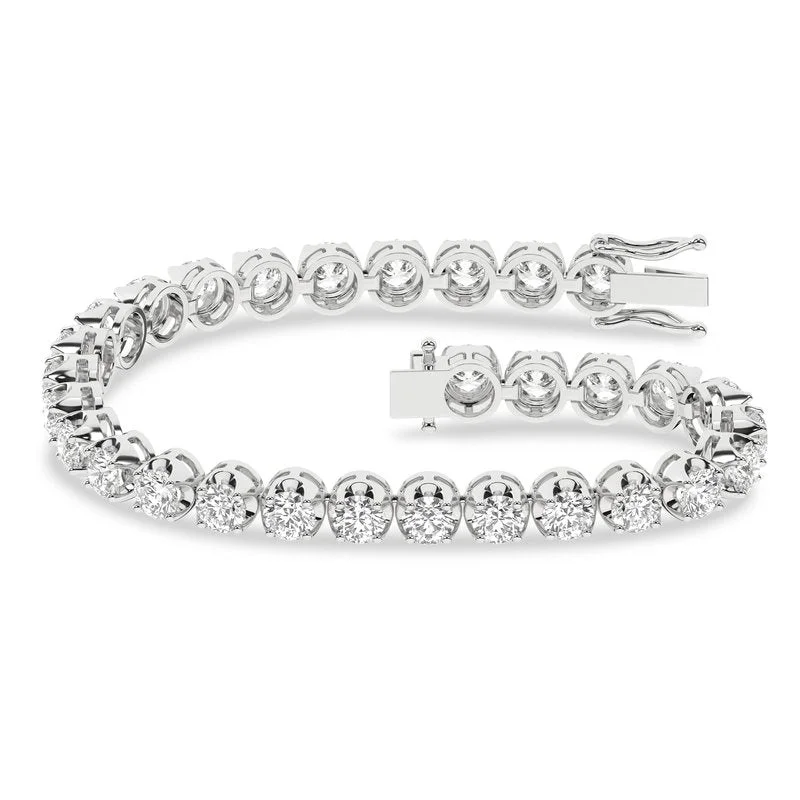 14K White Lab Grown Diamond Tennis Bracelet