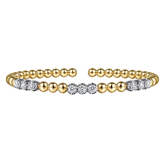 celestial star cluster earrings 14K White & Yellow Gold Bujukan Diamond Split Bangle Bracelet