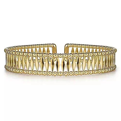 boho macrame bead anklet 14K Yellow Gold Bujukan Cuff Bracelet