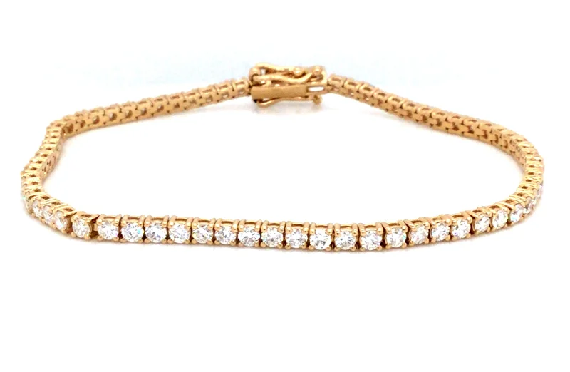 14K Yellow Lab Grown Diamond Tennis Bracelet