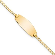 dainty beaded stretch bracelet 14ky Kids ID Bracelet