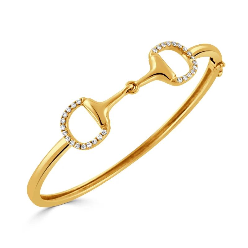 18K YELLOW GOLD DIAMOND BANGLE