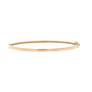 dainty feather charm necklace 2.50mm Bangle 14ky