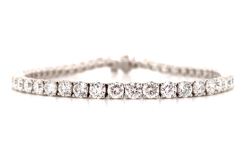 sterling silver lotus ring 6.99ct t.w. Diamond Tennis Riviere Line Bracelet
