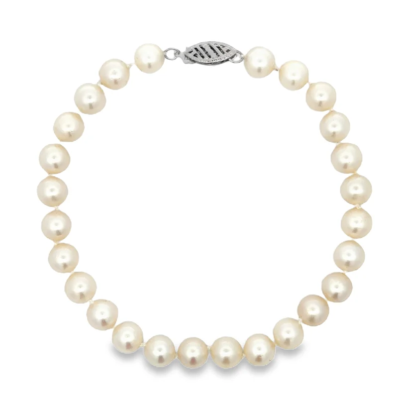 vintage diamond drop necklace Akoya Pearl 6mm Bracelet