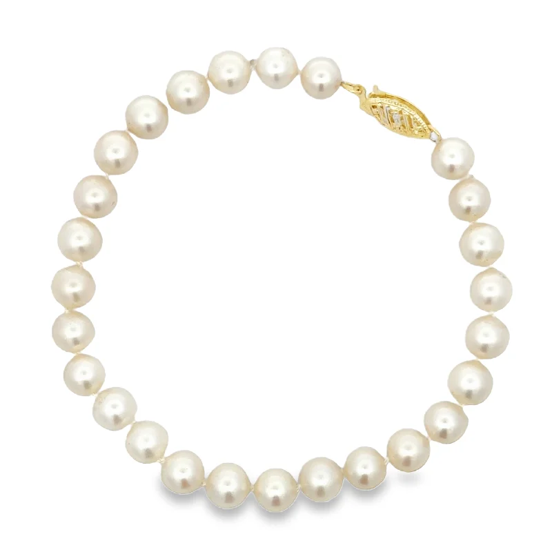 delicate angel wings necklace Akoya Pearl Bracelet 6mm
