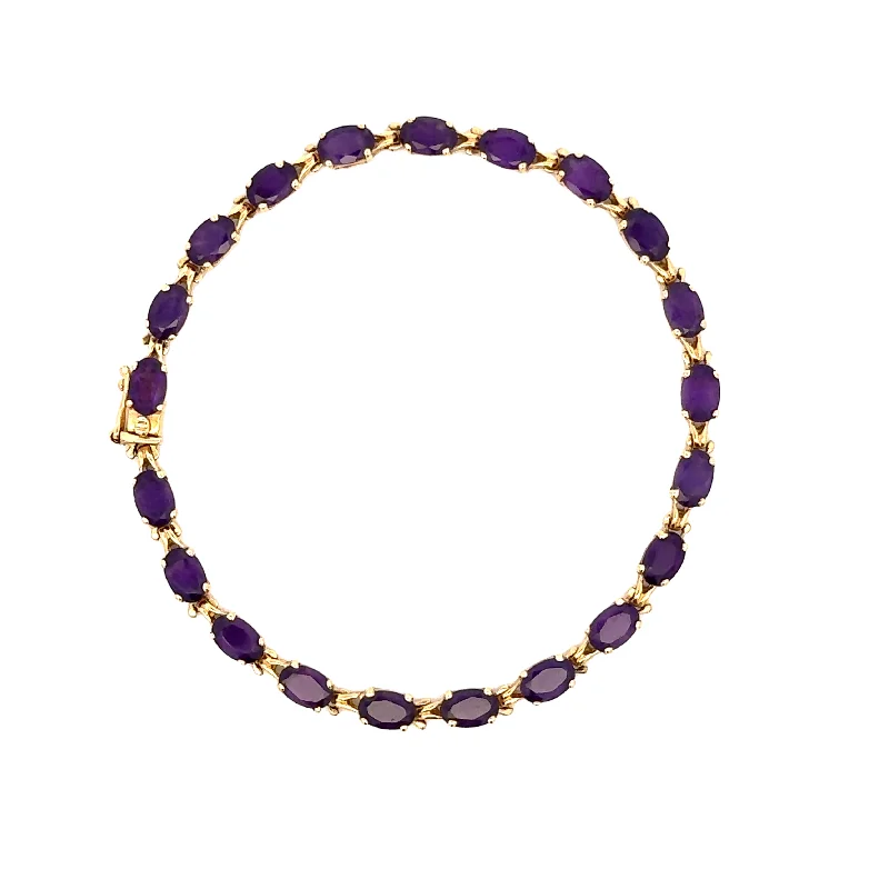unique gemstone cocktail ring Amethyst Bracelet