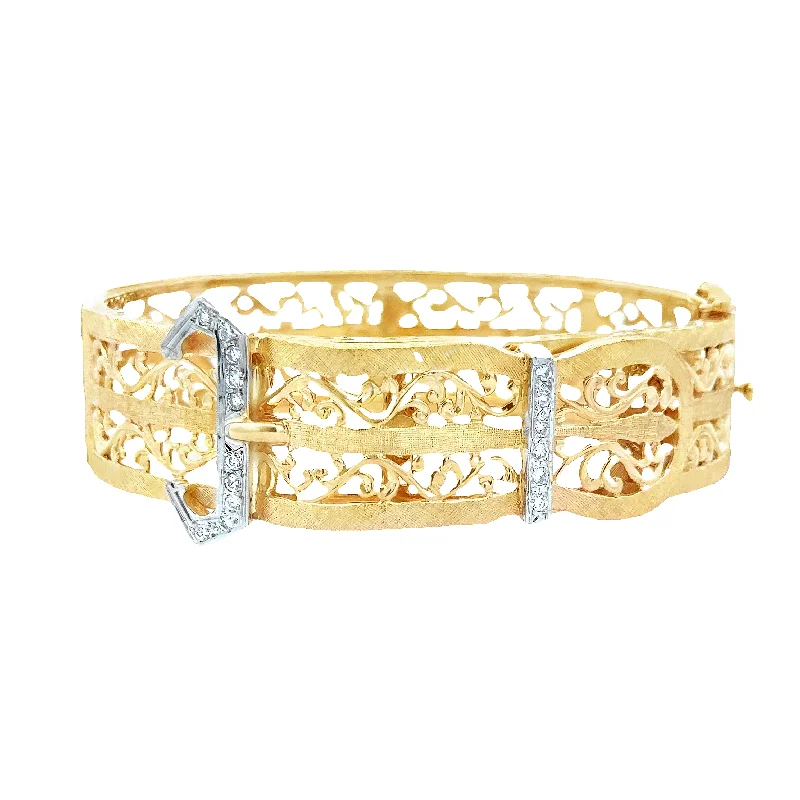 handcrafted gold stud earrings Antique Diamond Bangle