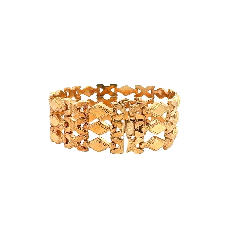 classic wedding set with diamonds Antique Gold Bracelet