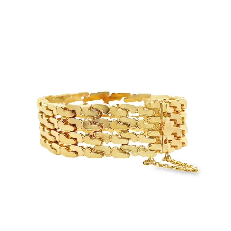 unique promise ring for girlfriend Antique Italian Link Bracelet