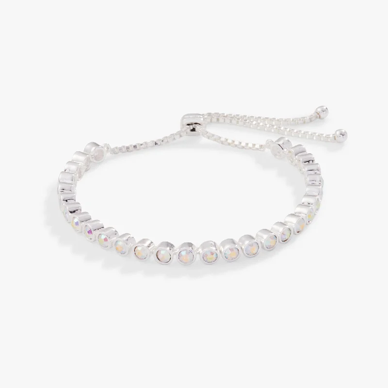 minimalist crystal quartz ring Bolo Tennis Bracelet, Crystal