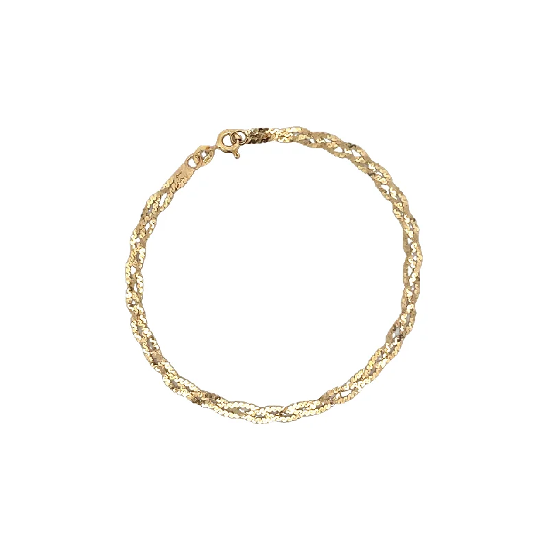 modern baguette diamond ring BRAIDED BRACELET